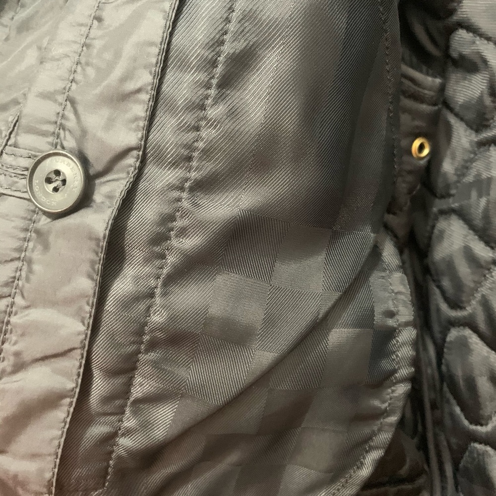 Men’s Burberry quilted jacket with black leather - Picture 6 of 6